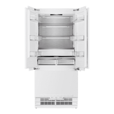 Hallman 36" Built-in French Door Refrigerator with 14 Cu.Ft. and Bottom Freezer 5.5 Cu.Ft. Contemporary European Design, Panel ready